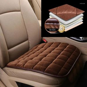 Car Seat Covers 1pc Auto Cover Cushion Winter Premium Comfort Memory Silk Wadding Non-Slip Rubber Bottom With Storage Pouch Pad