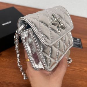 Silver Designer Women Shoulder Box Star Bag Pattern C Cosmetic Brush Bucket Beauty Lipstick Organizer Box Phone Storage Case VIPGift for Party