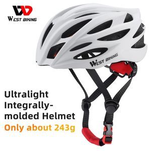 West Cykling vuxen cykelhjälm ultralight lntegrally cykling för män kvinnor Comfort Mountain Road Bike Accessories 240428