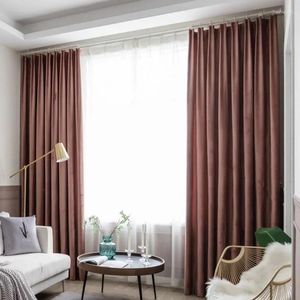 Curtain Modern European Style Velvet For Living Room Bedroom Nordic Minimalist Blackout Light Luxury Dirty Pink