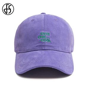 Ballkappen FS Orange Purple Hip Hop Cap Women Brand Designer Hats Streetwear Baseball Hat für Männer Stilvolle Sommerkappen Gorras Para Mujer Y240507