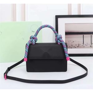 Designer bags Luxury Handbag New 2024OffWhite Woven Rope Arrows Jitney One Shoulder Gitney Handheld Crossbody Small Square Bag Ow Womens totebag Factory Sale TOP 7A