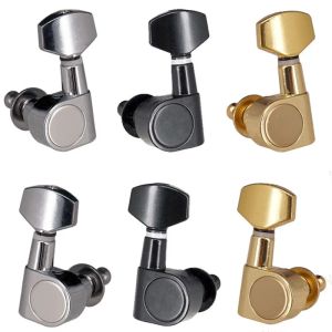 Accessories A Set 6 Pcs 3Colors No Screw Hole Guitar Tuning Pegs Tuners Machine Heads For Acoustic Electric Guitar Accessories Parts