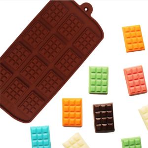 Moulds Silicone Mini Chocolate Block Bar Mould Mold Ice Tray Cake Decorating Baking Cake Jelly Candy Tool DIY Molds Kitchen Tool