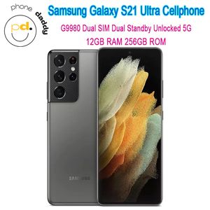 Original Samsung Galaxy S21 Ultra 5G G9980 Unlocked CellPhone 6.8" Octa Core 12GB RAM Snapdragon 888 256GB Dual SIM Mobilephone