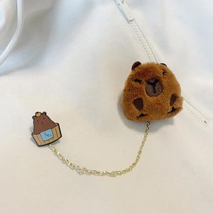 ブローチ漫画のぬいぐるみカピバラのコサージュかわいい動物バッジパーソナリティブローチ服バックパックピン装飾女の子の子供の贈り物