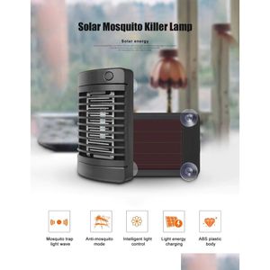 Windgeneratoren 4 LED Solar Mosquito Killer Lampe Elektrische Stoßdocke Insekt Zapper Fly Trap Light Bug Physikalischer Locker - Drop -Lieferung DHCV8