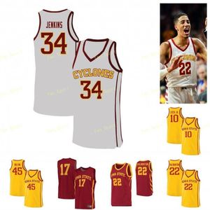 NCAA College Iowa State Cyclones Basketball Jersey 15 Carter Boothe 2 Caleb Grill 22 Tyrese Haliburton 23 Nate Schuster Custom Stitched 242o