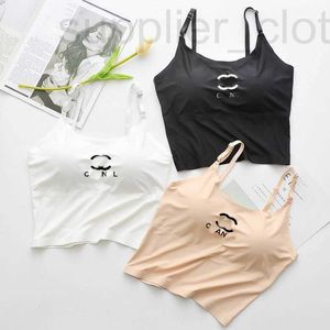 Tanques femininos Camis Designer Top Top T-shirt Sexy Yoga Sports Elastic Elastic Tight Cotton Mleeseless Feminino Pullover Summer Slip Dress VWHQ