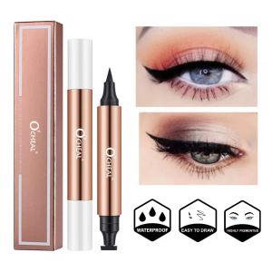 Eyeliner En Çok Satan Eyeliner damgası Siyah Sıvı Eyeliner Kalem Çiftleştirilmiş Su Geçirmez Hızlı Kuru Göz Yatağı Kalem Kozmetik Kadınlar için