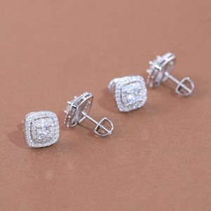 Pass Diamond Tester Vvs Moissanite d Color with Gra Stud Earring 925 Silver Fine Jewelry for Men Women