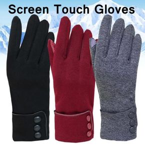 Bildschirm Touch Handschuhe Winter warme Handschuhe Damen Full Finger Handschuhe Modeplüsch im Handschuh Handgelenkshandschuhe Massivwärmer Handschuh YFA248112890