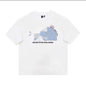 노스 티셔츠 페이스 디자이너 티 럭셔리 패션 편지 인쇄 남성 Tshirts New Love Valentines Day 캐주얼 짧은 슬리브 남성 및 여성 Tshirt