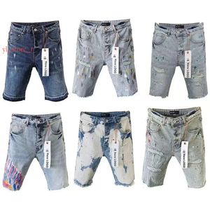 Designer lila Denim Shorts gestapelte Hosen Ksubi Tränen High Street Trendy Denim Street Street Street Wear Men Sim Jeans Shorts Ksubi Jeans Man 3565