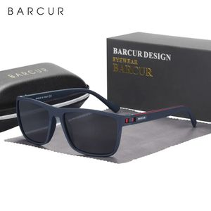 BARCUR Design TR90 Sunglasses Men Polarized Light Weight Sports Sun Glasses Women Eyewear Accessory Oculos UVAB Protection 240428