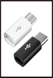 Nuovo connettore da maschio USB di tipo C da maschio a micro USB Adattatore femminile per Nokia N1 Mackbook Black White6992396