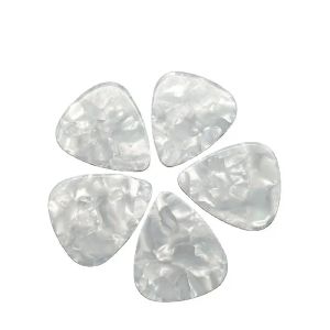 Acessórios Melhor preço Guitarra de Pearlóide Branco Escolha Celulóide Pérola Branca Diferente Espessura Guitarra Pletrum MOQ 100pcs