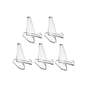 Ganchos 5pcs Clear acrílico e titulares de suporte de moeda Pequeno craque -rack com comemorativo de desafio comemorativo suporte