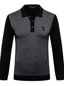 Men Polos Billionaire Italian Couture Autumn and Winter Long Sleeve Warm Wool Sweater