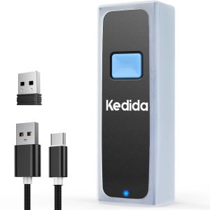 Сканеры беспроводной 2D мини -штрих -кодовый сканер 3IN1 USB Wired 2,4G Беспроводной штрих -код Bluetooth Portable 1D 2D -код с корпусом