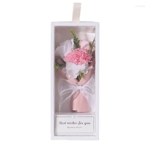 Fiori decorativi profumati bouquet floreale non irritante scatola rosa set creativa strumenti per bagno floreale artificiale