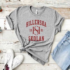 T-shirt damski Young Royals Hillerska Skolan T-shirt Hillerska School Graphic T unisex krótki program telewizyjny inspirowane ts uroczy fanów tops t240507