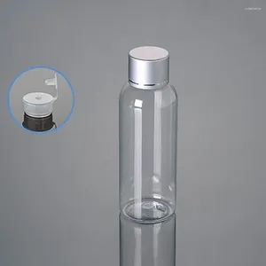 Storage Bottles 100ml Cosmetic Packaging Travel Plastic Bottle Shower Gel Face Cream Skin Care Container With Metal Cap