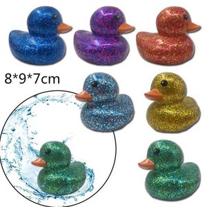 Bath Toys Gold Powder gummi Duck Baby Shower Water BB Badning Toys For Baby Children Gift Classic Toy Boys Girls D240507