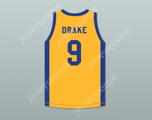 Anpassad Nay Mens Youth/Kids Drake 9 Degrassi Community School Panthers Away Basketball Jersey med Patch Top Stitched S-6XL