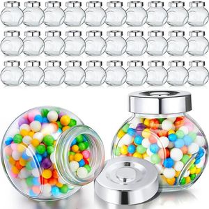 Garrafas de armazenamento Presentes de mel Casamento com mini tampas minúsculas frascos pequenos de vidro para contêineres pedreiro favorece Jar oz Spice 1.7