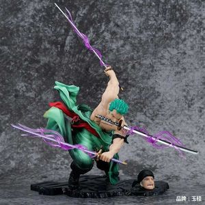 Action Toy Figures 20CM One Piece Anime Figure GK Roronoa Zoro Three-blade Sa-maximum Manga Anime Statue Action Figure Collection Model Kid Toy