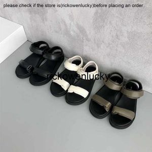 Raden * Raden Sandals 2023 Summer Open Toe Light Leather Soft Plat Soled Thick Soled Fashionable Caligae