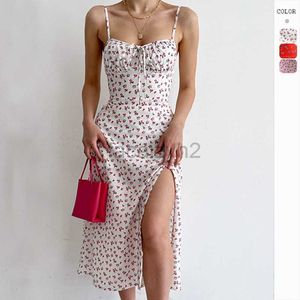 Designer -Kleid Sommer Frauen bedruckte fragmentierte Blume Schlanker Fit Wrap Hip Sexy Kleid Plus Größe Kleider