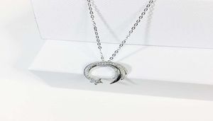 Moon Star 925 Sterling Sier Meteor Garden Slip Falling Microinlaid Clavicle Chain Temperament Female Necklace Sne2953213442