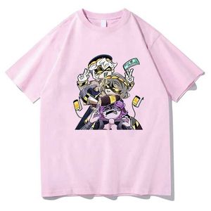 T-shirt maschile 2023 Anime Murder Droni Best Friends T-shirt manga Funny Print Graphic Thirt Magni da donna T-shirt di cotone Strtwear Gothic T240506