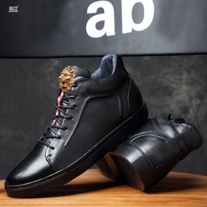 Nowy trend mody nowej męskiej mody Koreańska wersja pierwszej warstwy Teksturę Cowhide Martin Boots Brand High Top Sneakers A2