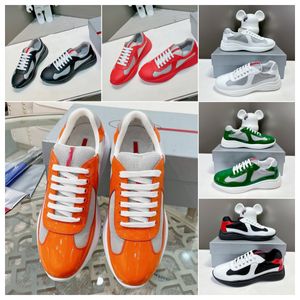 2024Designer Sneakers Shoes Designer Män spetsar American Cup Designer Breattable Soft Rubber Bicycle Fabric Sneakers