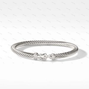 David Yurma Fashion Designer Braccialetti lussuoso e di alta qualità Sterling Silver Design alla moda e versatile Bracciale 5mm produttore diretto all'ingrosso diretto