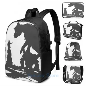 Backpack Funny Graphic Print The Last White Brush USB Charge Men School Bags Women Bag Travel Laptop