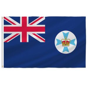 Accessoires Pterosaur Australia Queensland Flagge, Oceania Australian Au Qld State Flaggen Raumdekoration Geschenke für Innen- und Dekoration im Freien Dekoration Banner