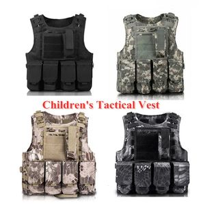 Crianças de meninos coletes táticos Camuflagem de camuflagem Bullets Armour Tops Tops do Exército Equipamento de Equipamento Especial Forças Militares Militares 240430