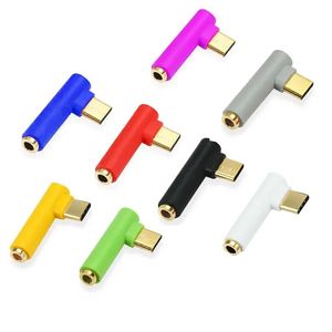 Tipo C maschio a 3,5 mm Convertitore femmina USB C da 3,5 mm Adattatore audio per Xiaomi Mi 8 Mi9 Huawei Mate 20 P30 Samsung USB C Slitter