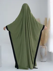 エスニック服Eidイスラム教徒の女性のためのドレスラマダン祈りの衣服Abaya Long Kaftan Vestidos Largos Dubai Turkey Robe Jalabiya 2024
