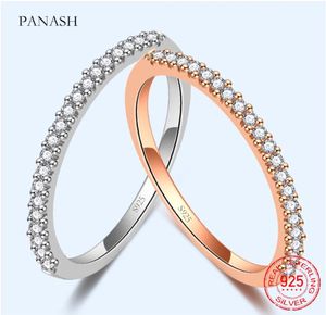 925 Sterling Silver Round Small Zirconia Diamond Rings for Women Classic Simple Trendy Stacking Wedding Bewelry JZ0021981578