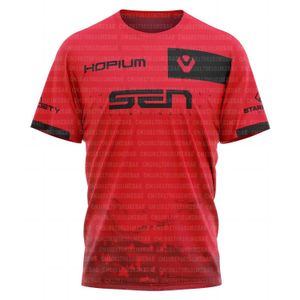 Męskie koszulki Sentinels 2024 Esports Team Mens Summer Sports T-shirt krótkie rękodzie