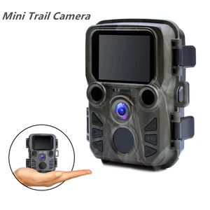 Mini Trail Game Camera Night Vision 1080p 12MP Vattentät jaktkamera utomhus vilda po -fällor med IR -lysdioder upp till 65ft 240428