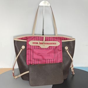 Дизайнерские сумки на плечах сумки кошельки модные сумки кожаная сумочка для плеча женская сумка с высокой емкостью композитные сумки для покупок старый цветочный коричневый решетка567