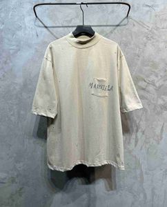 プラスティーポロスラウンドTシャツネック刺繍と印刷されたポーラースタイルの夏の摩耗ストリートピュアコットンN12233T