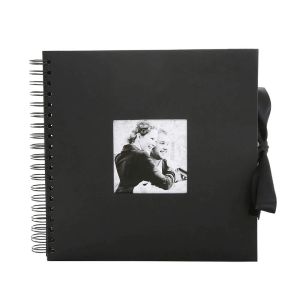 Albums 31 x 31cm Photo Album Creative 30 Black Pages DIY Album Scrapbooking Craft Paper Photograph Album for Wedding Anniversary Gifts