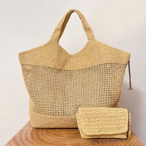ICare Maxi Designer torba Raffias luksusowa torba na torbę wysokiej jakości ręcznie wystające tkanie torba plażowa torebki duże pojemności torby na ramię